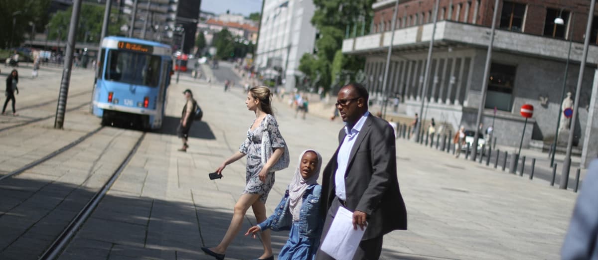 Byrådsleder Stian Berger Røsland (H) på Rådhusplassen i Oslo