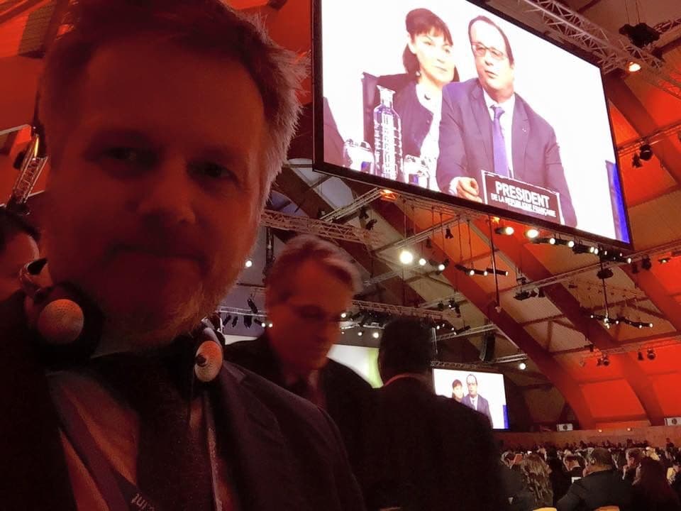 En velfortjent smilende og stolt Georg Børsting etter at Paris-avtalen var klubba gjennom. (foto fra Facebook)