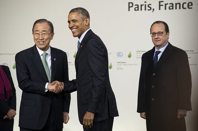 Ban-Ki Moon, Obama, Hollande