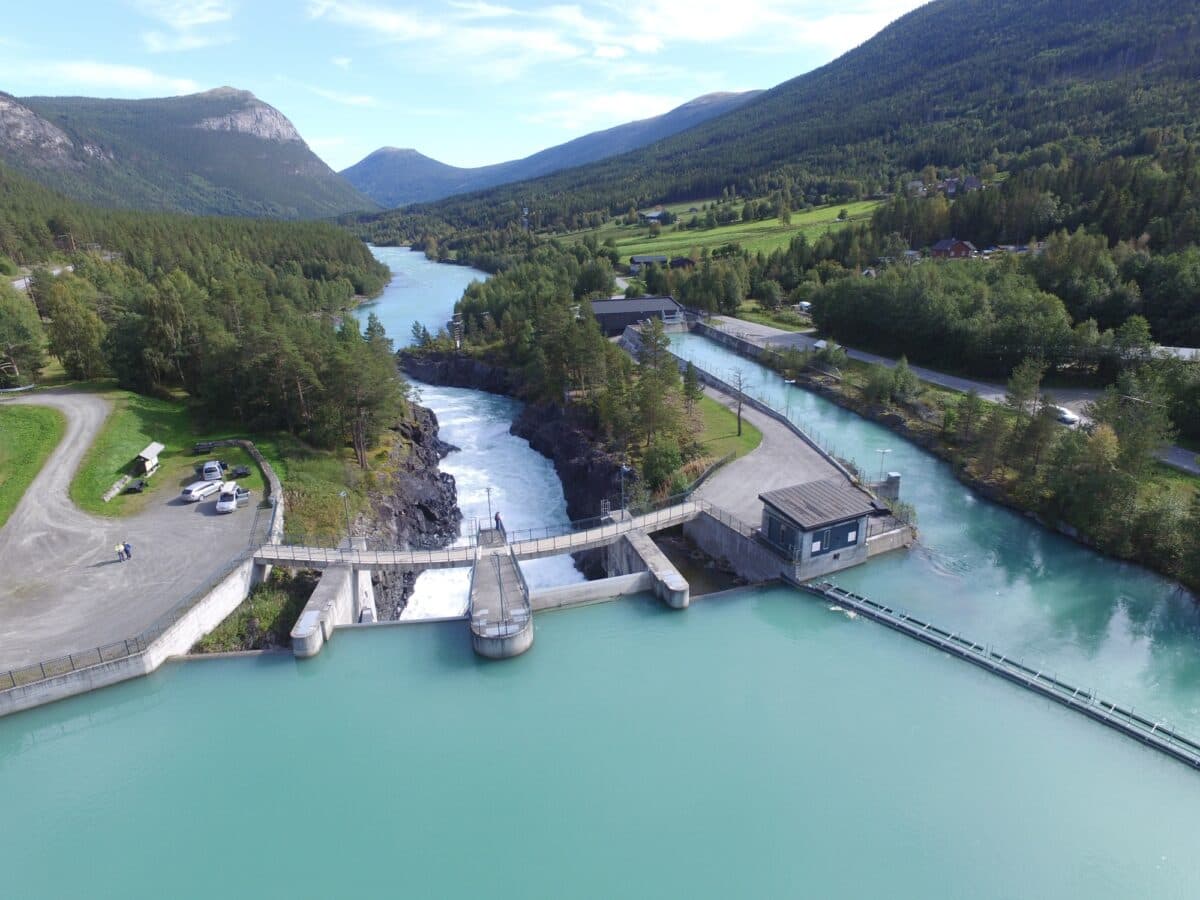 Flyfoto kraftverk Nedre Otta