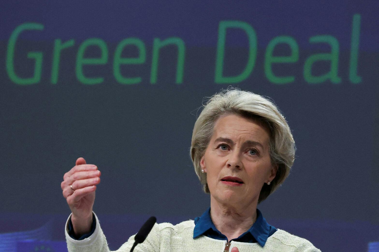 European Commission President Ursula presents a “communication” detailing the EU’s “Green Deal Industrial Plan” in Brussels