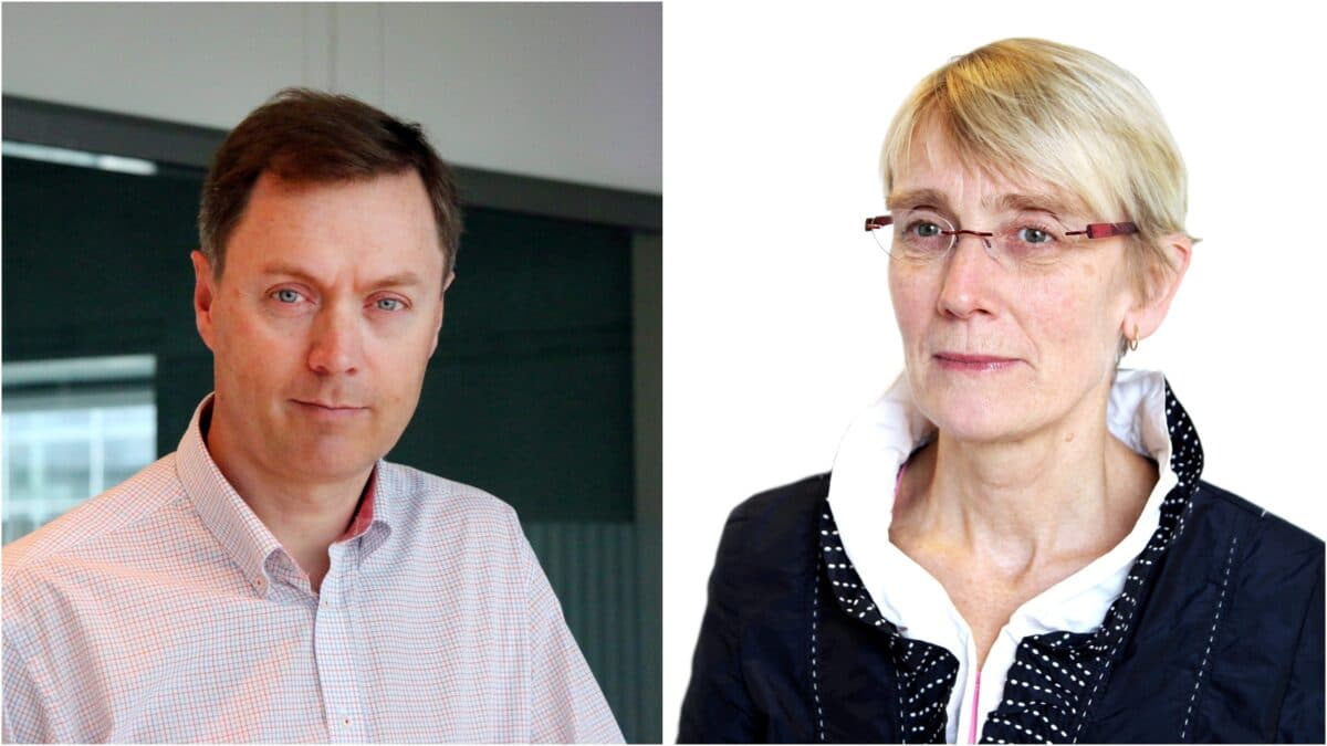 To sammenstilte portrettbilder av en mann og en kvinne.